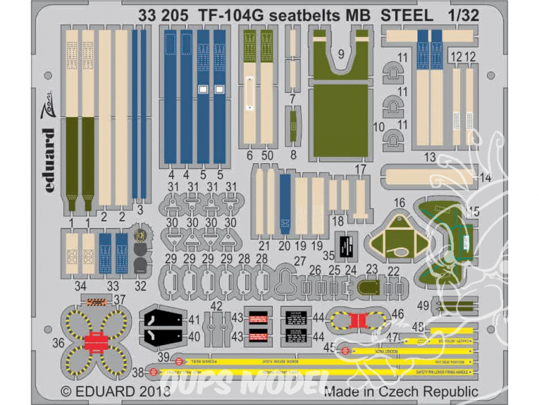 Eduard photodécoupe avion 33205 Harnais métal MB TF-104G Starfighter Italeri 1/32