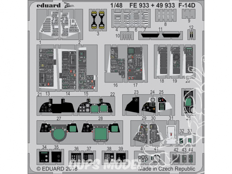 EDUARD photodecoupe avion 49933 Amélioration F-14D Tomcat Tamiya 1/48