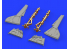 Eduard kit d&#039;amelioration avion brassin 648436 Undecarriage Legs Bronze Focke Wulf Fw 190A-5 Eduard 1/48