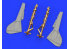 Eduard kit d&#039;amelioration avion brassin 648437 Undecarriage Legs Bronze Focke Wulf Fw 190A-8/R2 Eduard 1/48