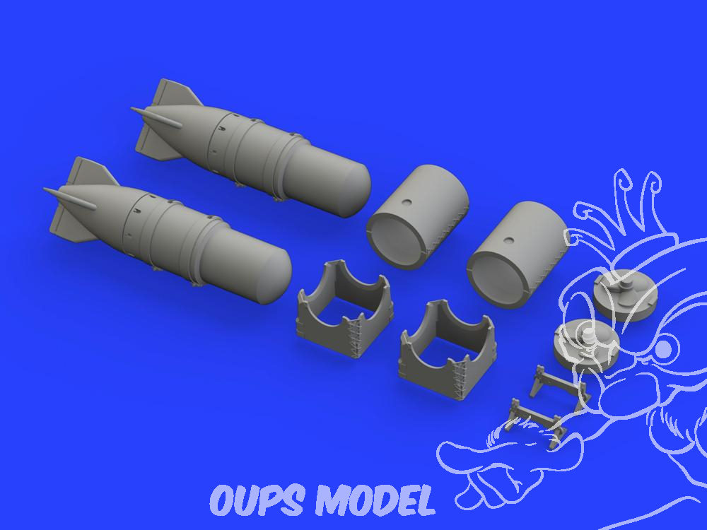 Torpille En Laiton Eduard 1:72 - MK.24 Mine FIDO - Maquette Détaillée Pour Modélisme