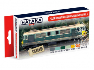 Hataka Hobby peinture acrylique Red Line AS42 Set Polish Railways Locomotives Vol. 2 6 x 17ml