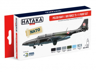 Hataka Hobby peinture acrylique Red Line AS46 Set Polish Navy - Air Force TS-11 6 x 17ml