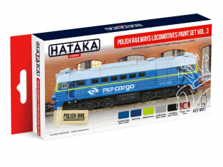 Hataka Hobby peinture acrylique Red Line AS57 Set Polish Railways Locomotives Vol. 3 6 x 17ml