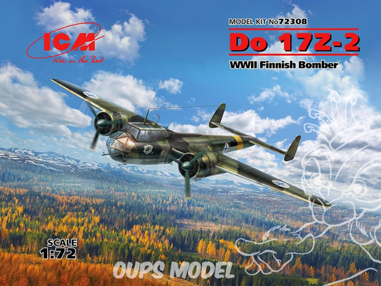 Icm maquette avion 72308 Do 17Z-2 Bombardier Finlandais de la seconde guerre mondiale 1/72