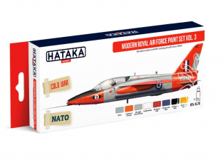 Hataka Hobby peinture acrylique Red Line AS70 Set Modern Royal Air Force Vol.3 8 x 17ml