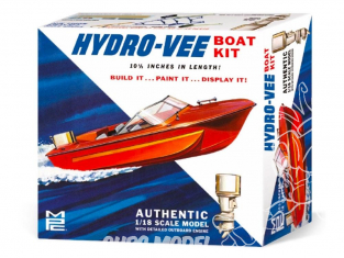 MPC maquette bateau 883 Bateau Hydro-Vee avec moteur hors board detaillé 1/18