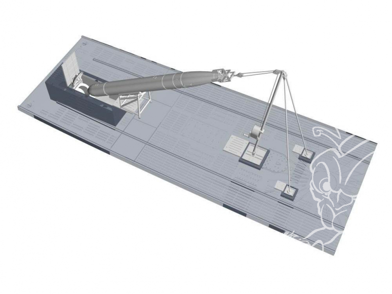 Cmk kit d'amelioration N72019 Torpille de PROUE U-Boot IX avec chargement du treuil et du chariot kit revell 1/72