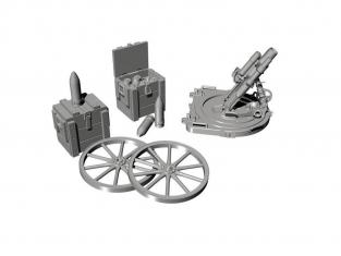 CMK kit resine RA059 7.58cm LEICHTER MINENWERFER n/A ARMÉE IMPÉRIALE ALLEMANDE Résine en kit WWI 1/35