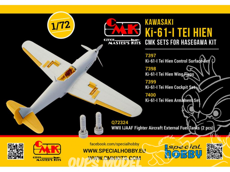 Cmk kit d'amelioration 7399 Ki-61-I Tei Hien Cockpit Set pour kit hesegawa 1/72