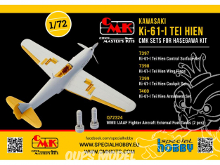 Cmk kit d'amelioration 7397 Ki-61-I Tei Hien Control Surface Set pour kit hasegawa 1/72