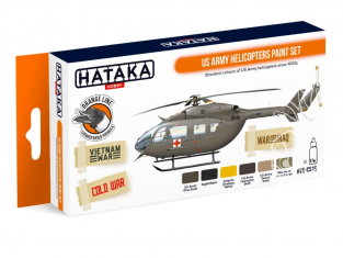 Hataka Hobby peinture laque Orange Line CS19 Set US Army Helicopteres 6 x 17ml