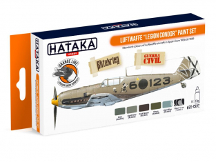 Hataka Hobby peinture laque Orange Line CS32 Set Luftwaffe "Legion Condor" 6 x 17ml