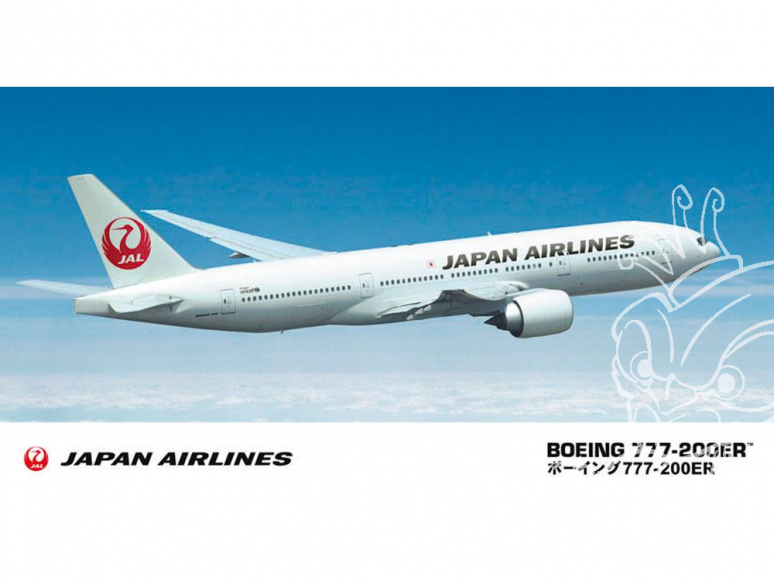 Hasegawa maquette avion 10801 Japan Airlines Boeing 777-200ER 1/200