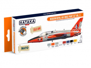 Hataka Hobby peinture laque Orange Line CS70 Set Modern Royal Air Force Vol.3 8 x 17ml
