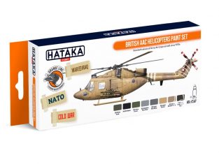 Hataka Hobby peinture laque Orange Line CS87 Set British AAC Helicopters 8 x 17ml