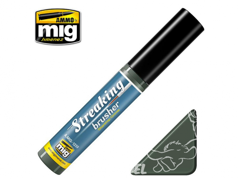 MIG Streakingbrusher 1259 Saleté vaisseaux spatiaux Peinture Streaking avec applicateur 10ml