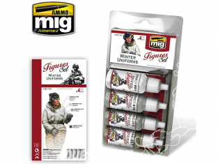 MIG peinture Figurines 7023 Set Uniformes Hiver 4 x 17ml