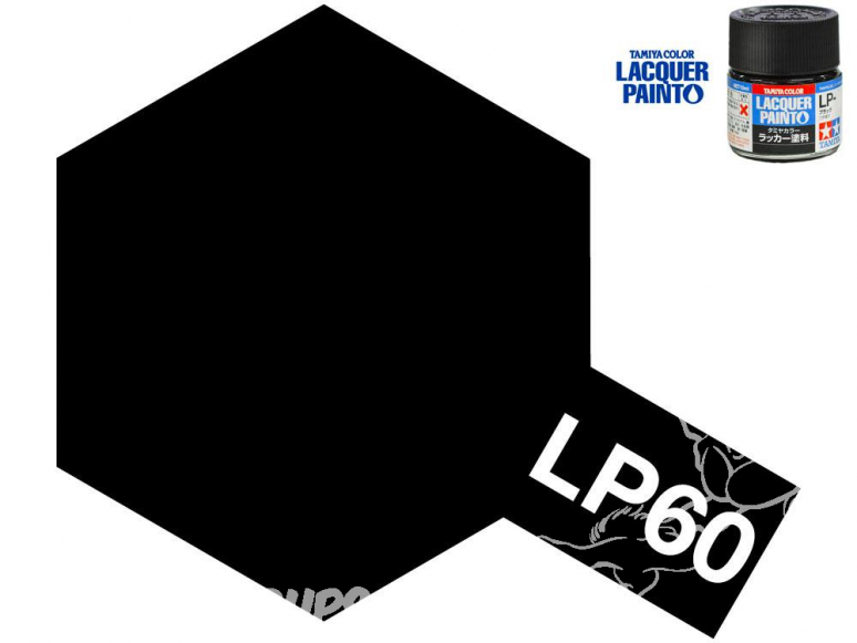 Peinture laque couleur Tamiya LP-60 NOIR OTAN 10ml