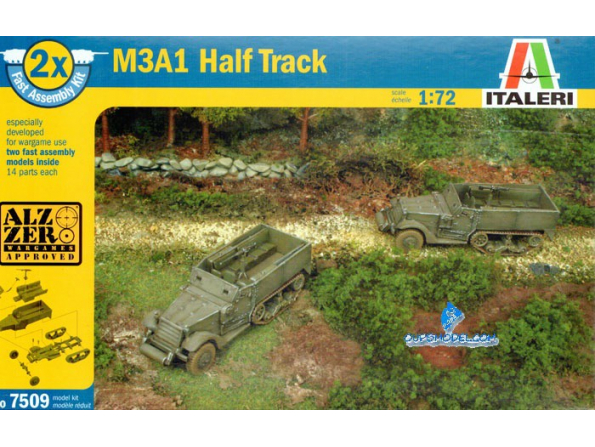 ITALERI maquette militaire 7509 M3A1 Half Track 1/72