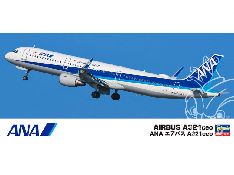 Hasegawa maquette avion 10827 ANA Airbus A 321ceo 1/200