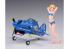Hasegawa maquette avion 52182 Tamago Girls Collection N ° 03 &quot;Amy McDonnell&quot; avec P-40 Warhawk EGG PLANE