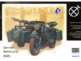 MB maquette militaire 3528 BMW R75 SIDE CAR 1/35