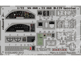 Eduard photodecoupe avion SS460 Interieur B17F 1/72