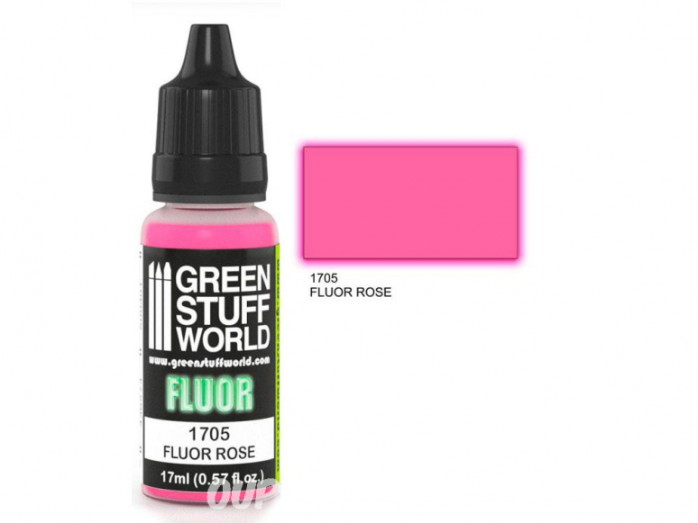 Green Stuff 500646 Peinture Fluor ROSE 17ml