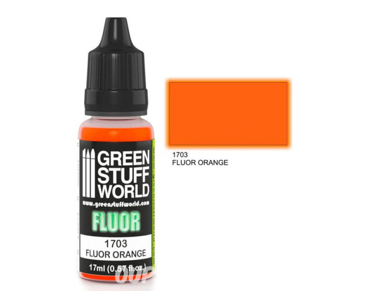 Green Stuff 500622 Peinture Fluor ORANGE 17ml