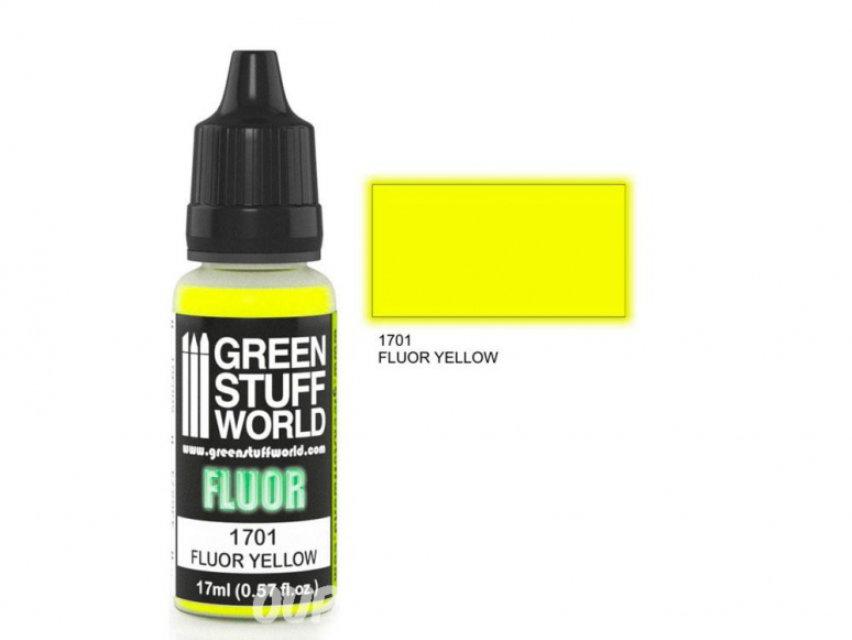 Green Stuff 500608 Peinture Fluor JAUNE 17ml