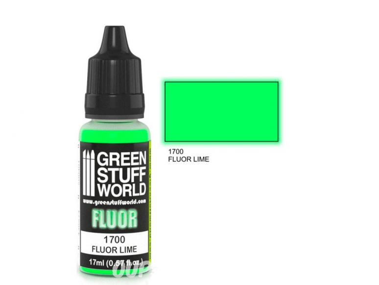 Green Stuff 500592 Peinture Fluor LIME 17ml