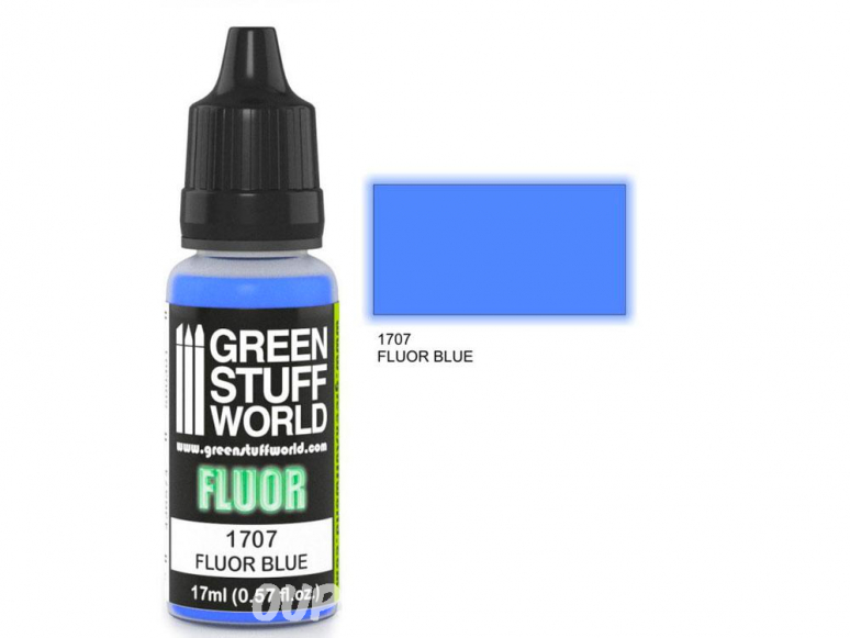 Green Stuff 500660 Peinture Fluor BLEUE 17ml