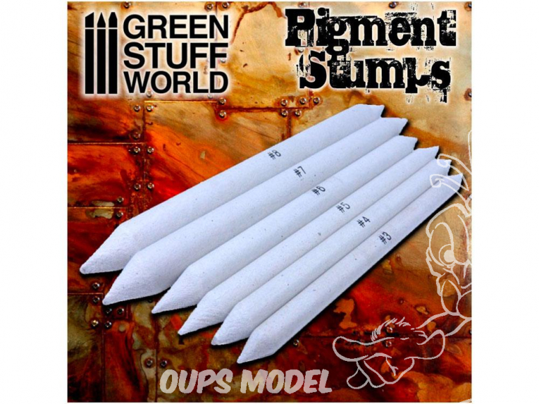 Green Stuff 500493 Set 6x Estompes pour pigments