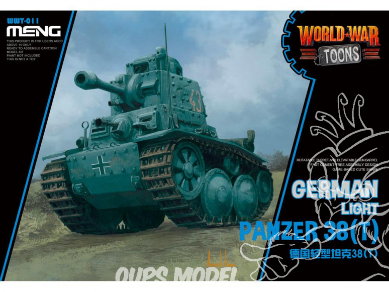 Meng maquette militaire WWT-011 A Foreign-made German Tank SERIE WORLD WAR TOON