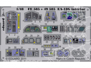 EDUARD photodecoupe avion FE585 Interieur EA-18G 1/48