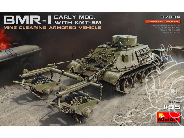 Mini Art maquette militaire 37034 BMR-1 EARLY MODELE Avec KMT-5M 1/35