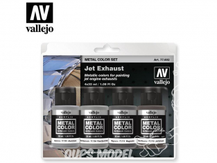 Vallejo Set Metal Color 77602 Tuyeres Jet - Exhaust 4 x 32ml