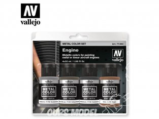 Vallejo Set Metal Color 77604 Moteurs 4 x 32ml