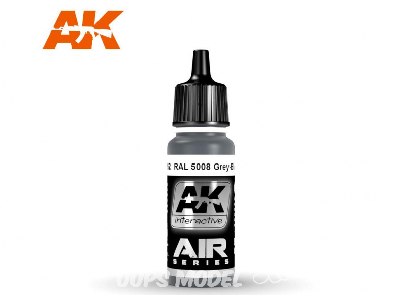 Ak interactive peinture acrylique Air AK2162 Gris-Bleu (Graublau) RAL5008 17ml