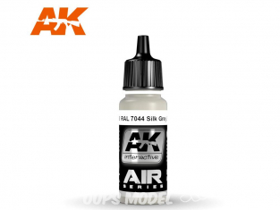 Ak interactive peinture acrylique Air AK2163 Gris soie (Seidengrau) RAL7044 17ml