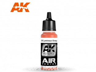 Ak interactive peinture acrylique Air AK2171 Orange lumineux (Leuchtorange) RAL2005 17ml