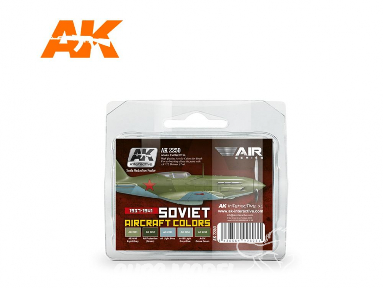 Ak Interactive Set peinture Air Series AK2250 Couleurs avions Soviétiques 1937 - 1941 5 x 17ml