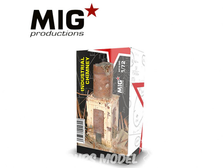 MIG Productions by AK MP72-095 Ruine de cheminée industrielle 1/72