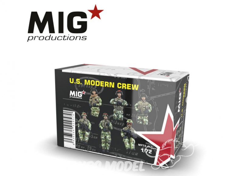 MIG Productions by AK MP72-411 Equipage moderne U.S. 1/72