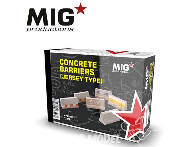 MIG Productions by AK MP35-275 Barrieres en béton (Type Jersey) 1/35