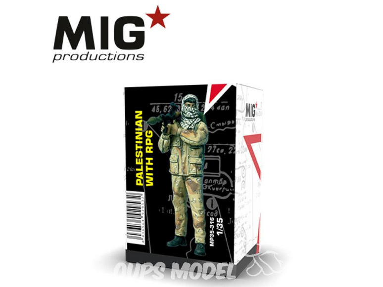 MIG Productions by AK MP35-316 Palestinien avec RPG 1/35