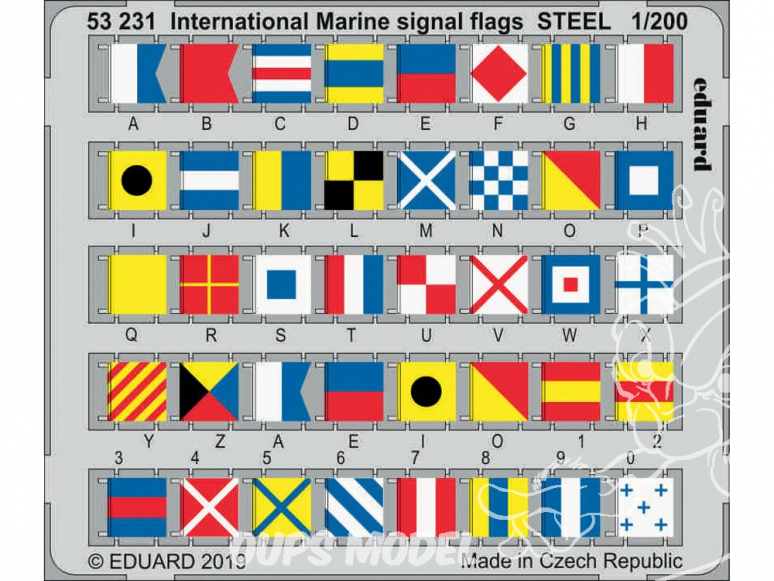 Eduard photodecoupe 53231 Drapeaux de signalisation Internationaux de la Marine en métal 1/200