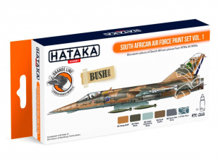 Hataka Hobby peinture laque Orange Line CS50 South African Air Force paint set vol. 1 6 x 17ml