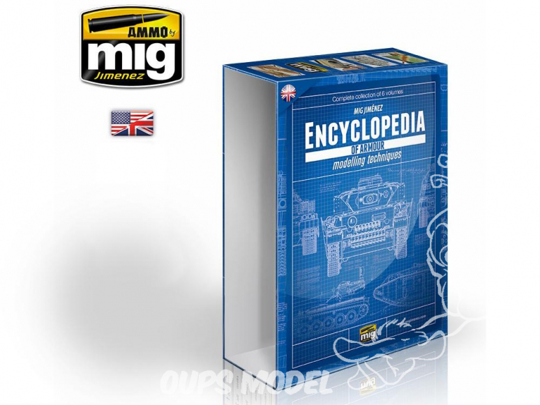 MIG magazine 6149E Boite pour 6 Volumes de l'Encyclopédie des techniques de modelisme des blindés en Anglais
